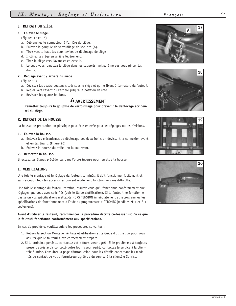 Sunrise Medical Aspire F11 User Manual | Page 60 / 108