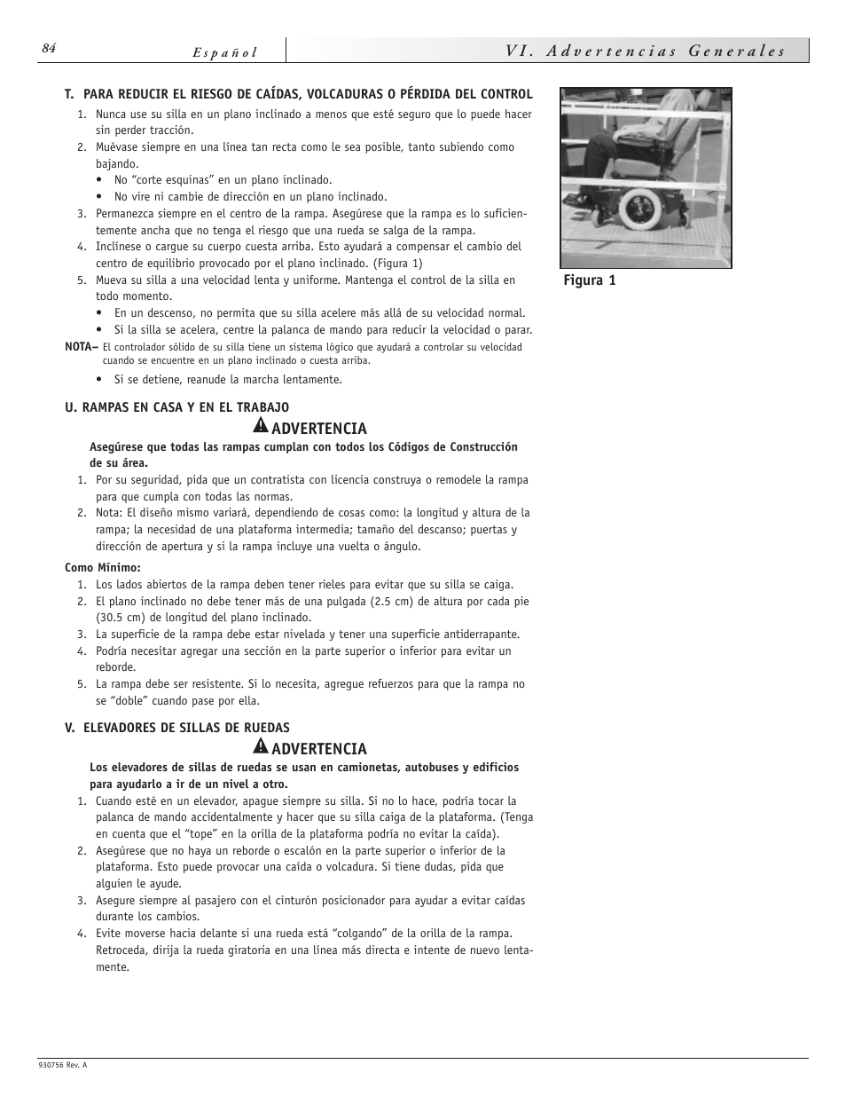 Advertencia | Sunrise Medical Aspire F11 User Manual | Page 85 / 108
