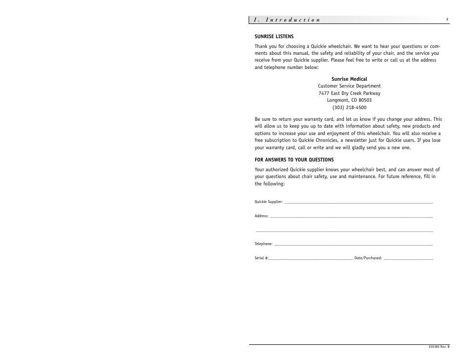 Sunrise Medical Quickie GTi Titanium None User Manual | Page 2 / 21