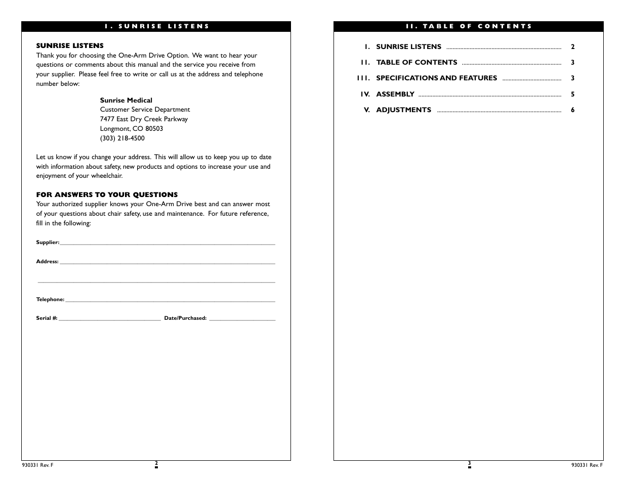 Sunrise Medical One-Arm Drive Quickie TS User Manual | Page 2 / 7