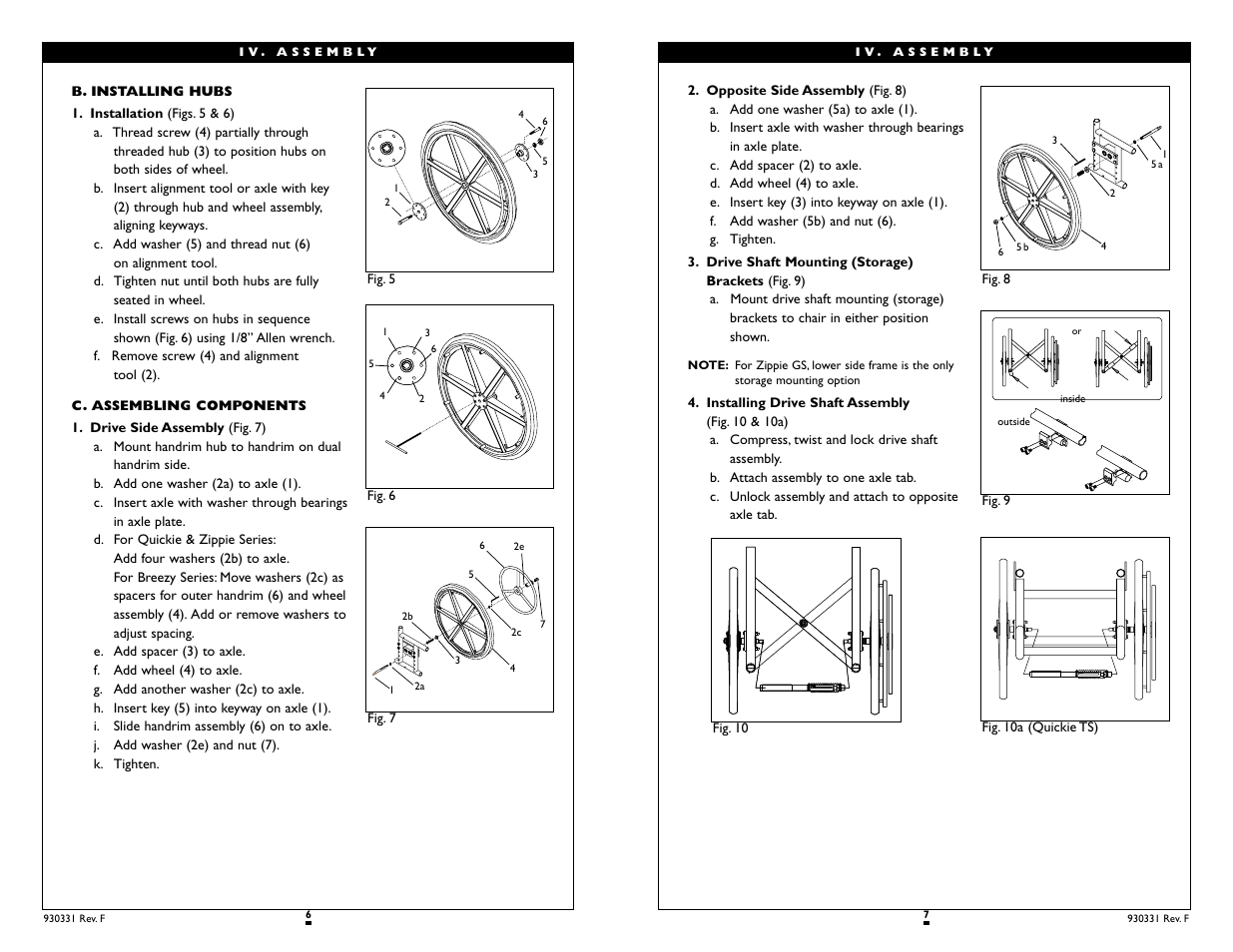 Sunrise Medical One-Arm Drive Quickie TS User Manual | Page 4 / 7