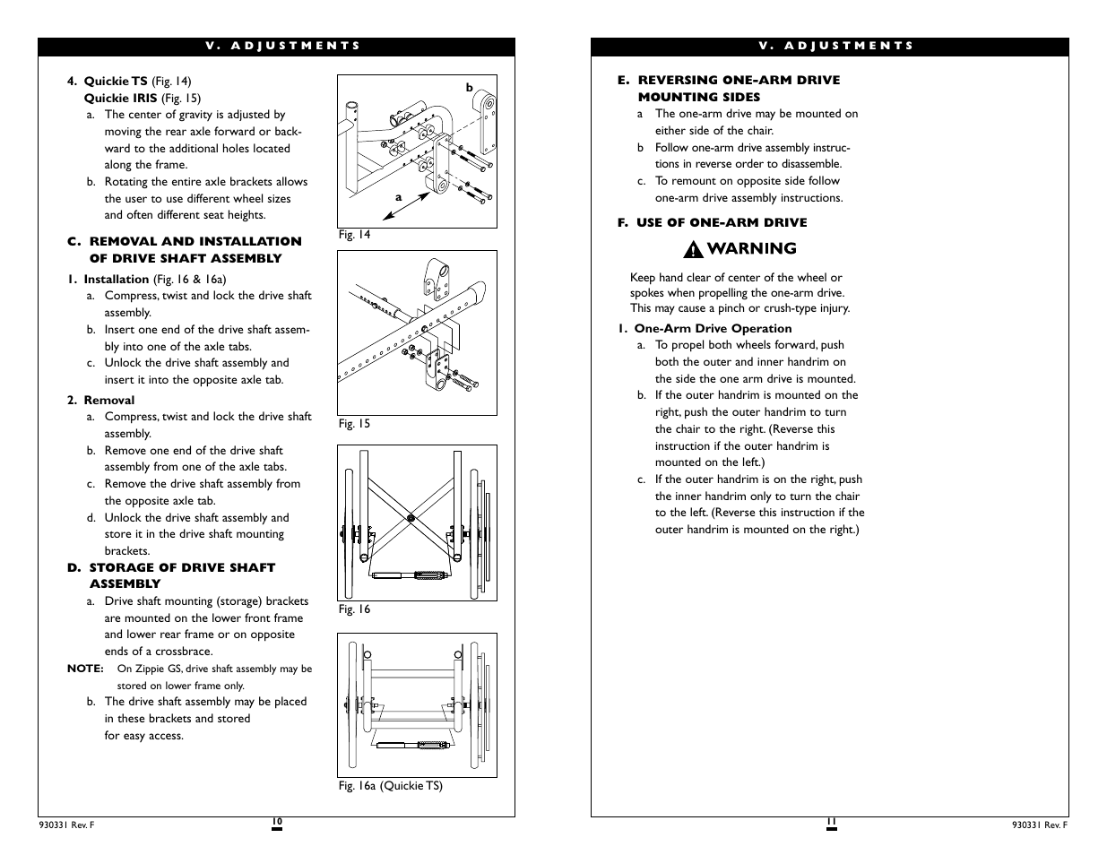 Sunrise Medical One-Arm Drive Quickie TS User Manual | Page 6 / 7