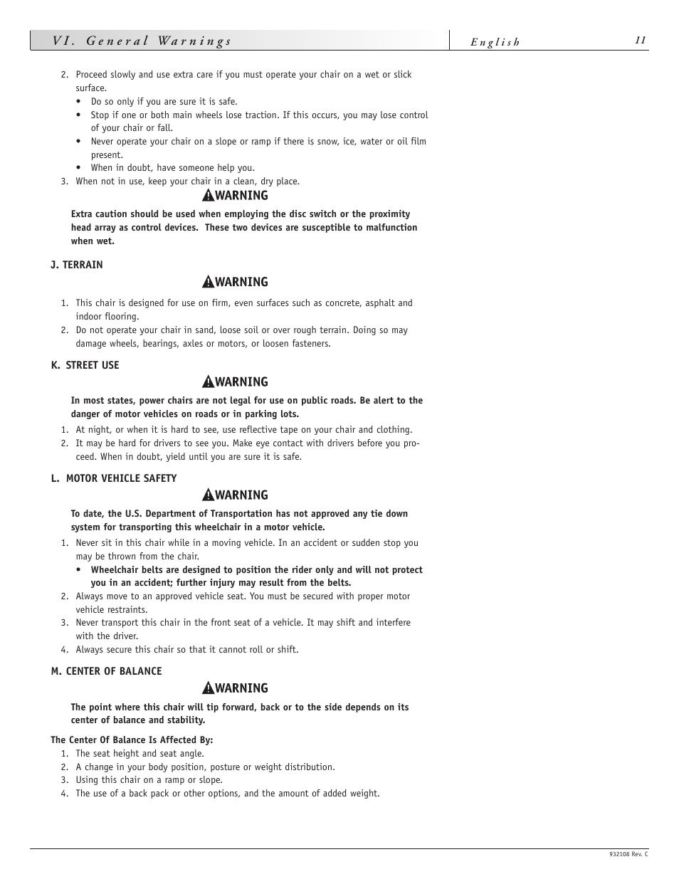 Sunrise Medical QUICKIE S-11 User Manual | Page 11 / 34
