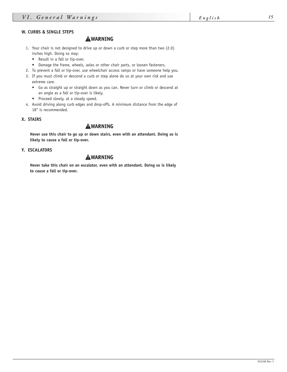 Sunrise Medical QUICKIE S-11 User Manual | Page 15 / 34