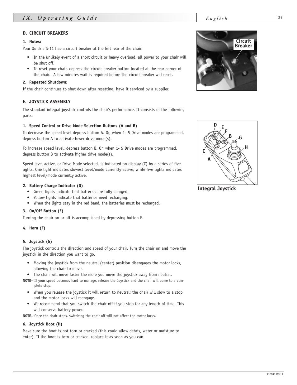 Sunrise Medical QUICKIE S-11 User Manual | Page 25 / 34