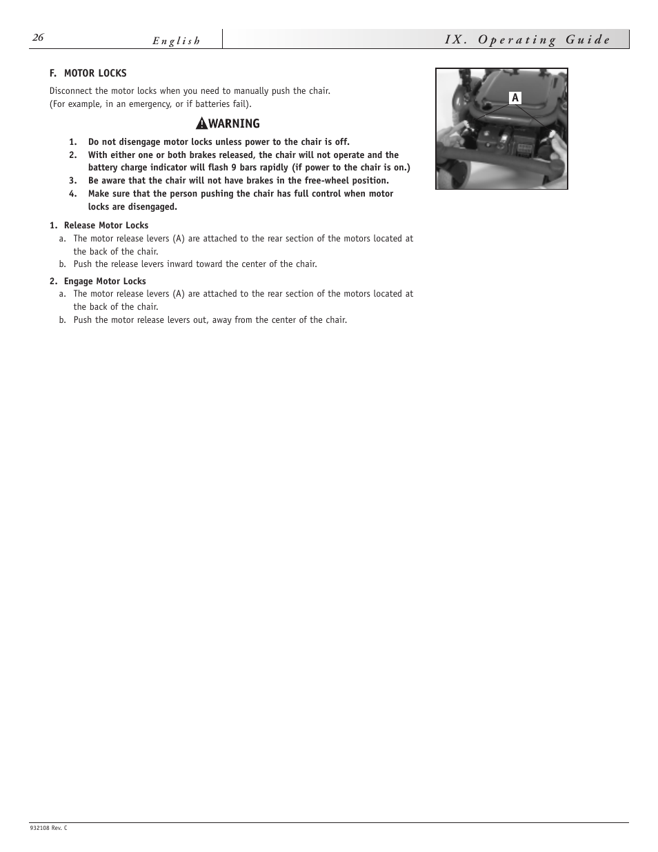 Sunrise Medical QUICKIE S-11 User Manual | Page 26 / 34