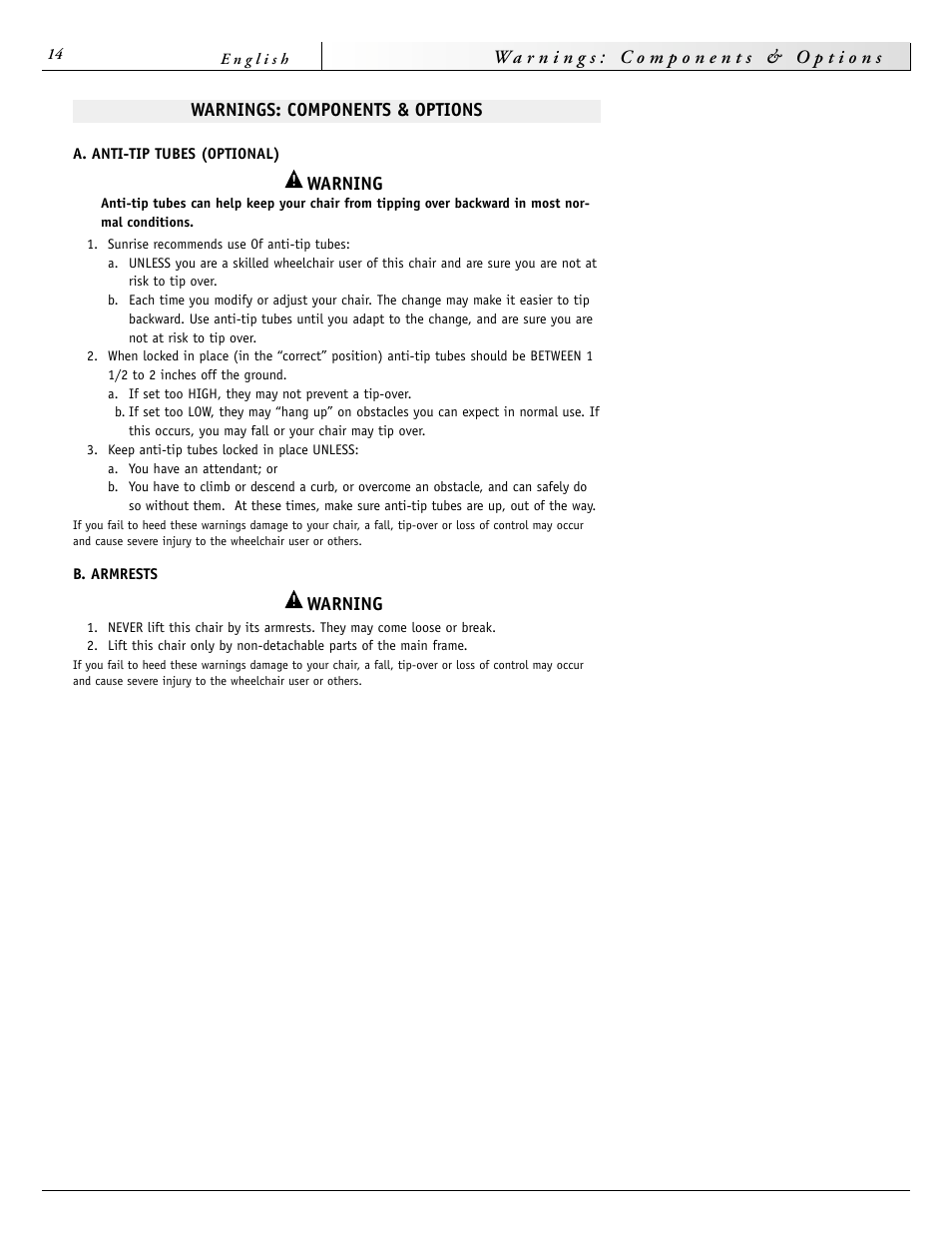 Sunrise Medical 2000 Series User Manual | Page 14 / 88