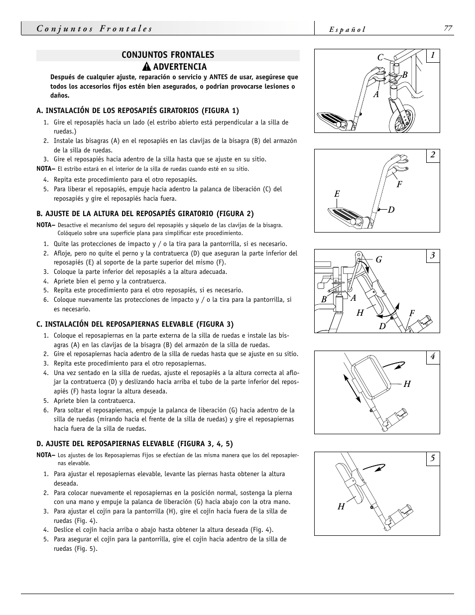 Sunrise Medical 2000 Series User Manual | Page 77 / 88