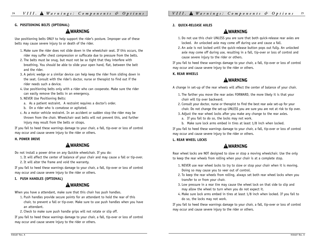 Sunrise Medical Quickie Ti Titanium User Manual | Page 13 / 23