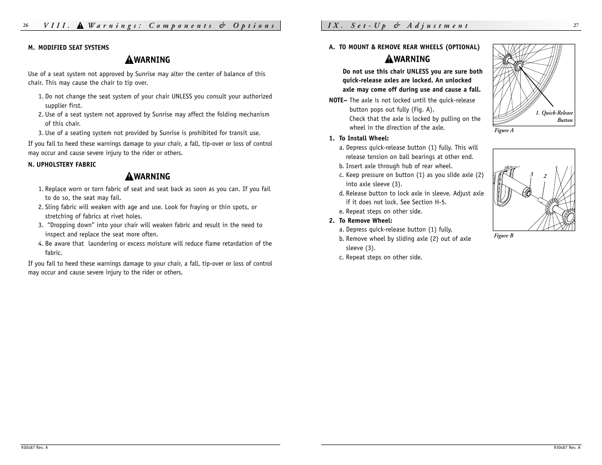 Sunrise Medical Quickie Ti Titanium User Manual | Page 14 / 23