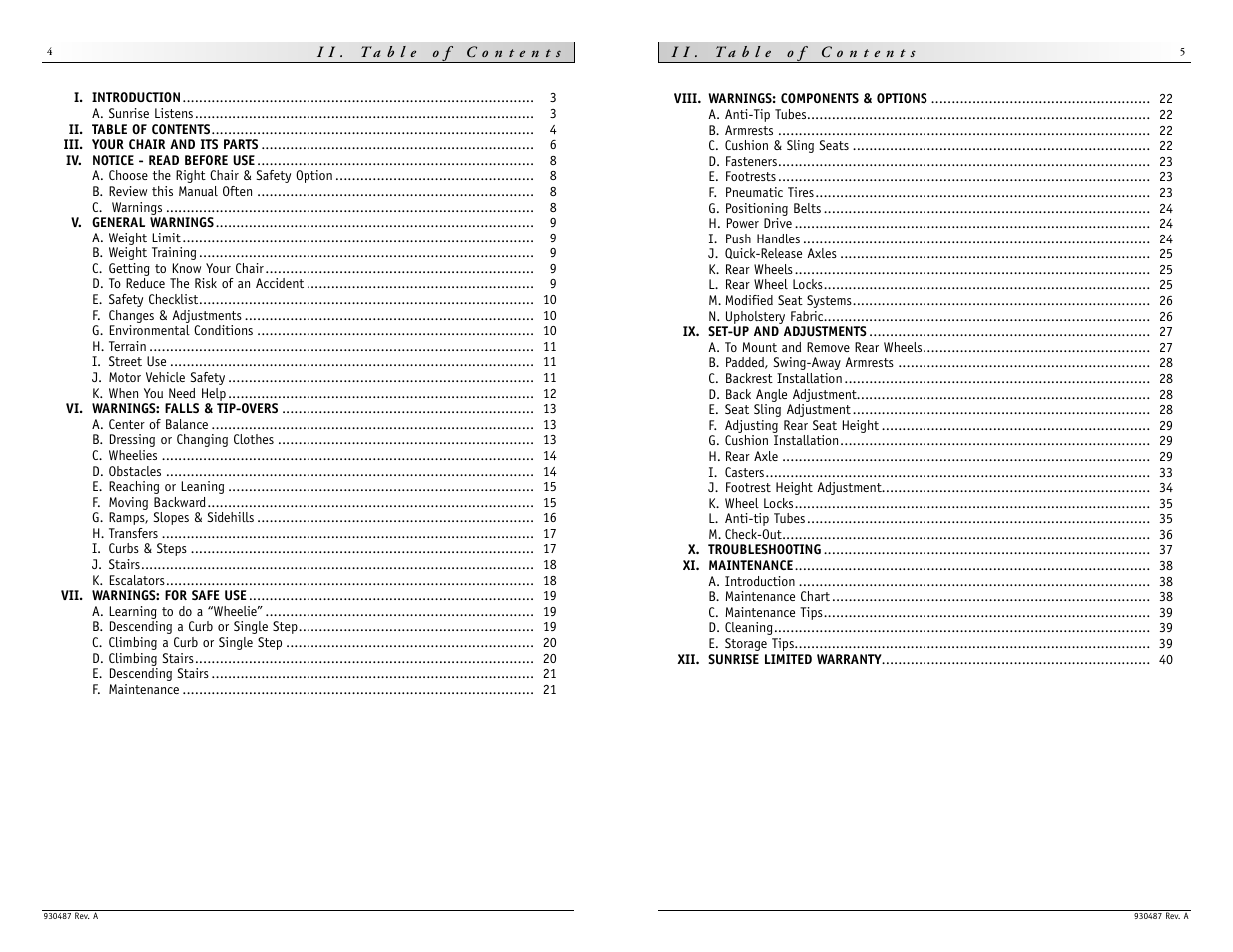 Sunrise Medical Quickie Ti Titanium User Manual | Page 3 / 23