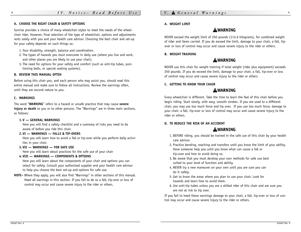 Sunrise Medical Quickie Ti Titanium User Manual | Page 5 / 23
