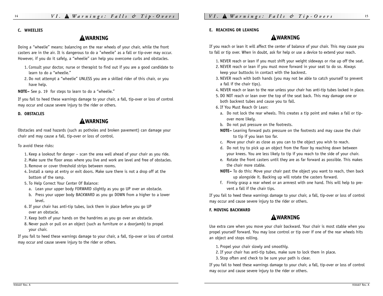 Sunrise Medical Quickie Ti Titanium User Manual | Page 8 / 23