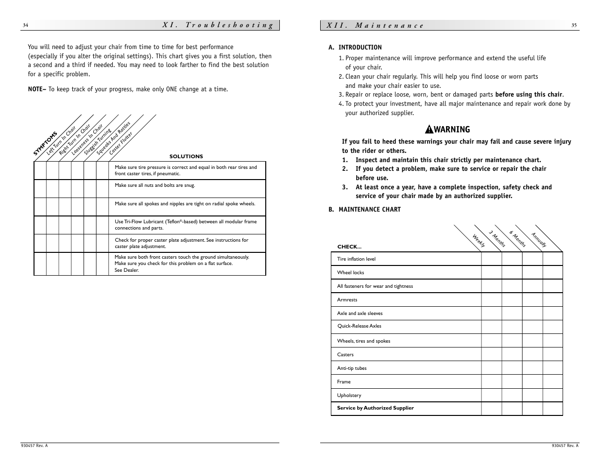 Sunrise Medical Quickie M6 User Manual | Page 18 / 21