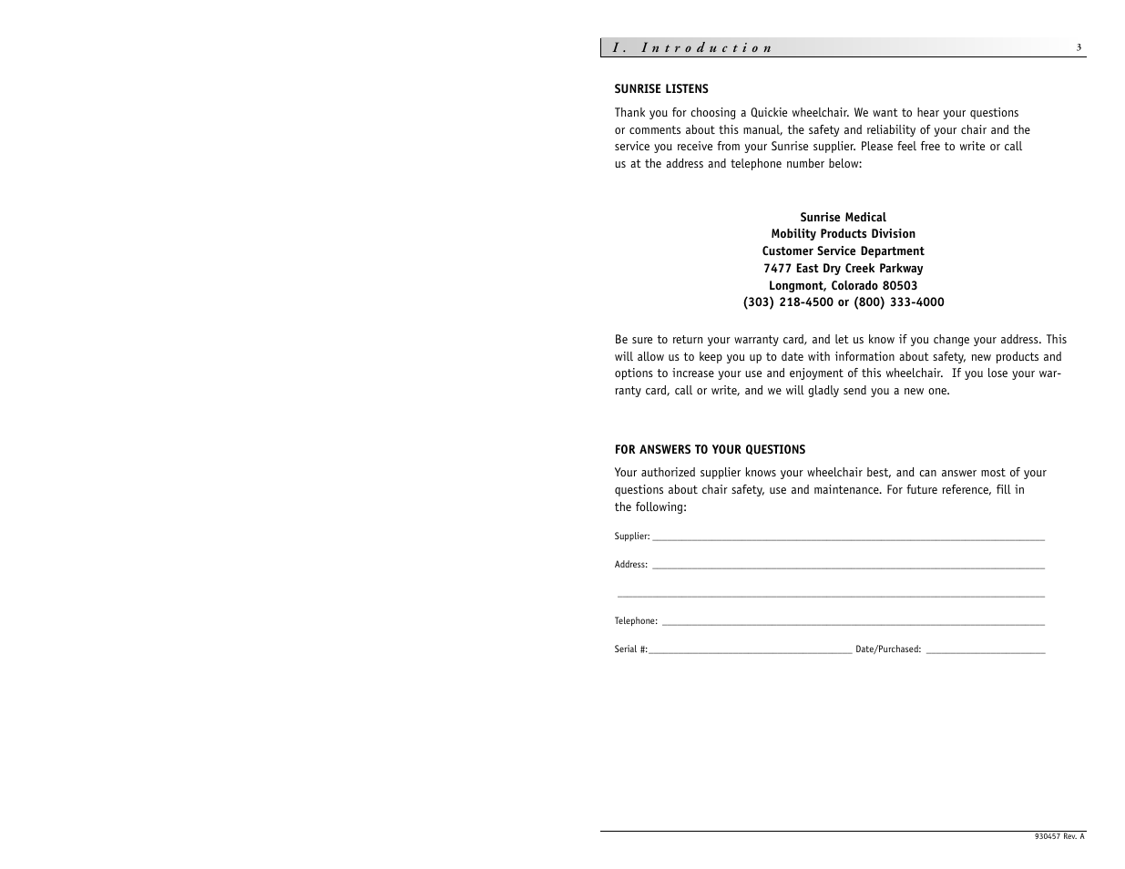 Sunrise Medical Quickie M6 User Manual | Page 2 / 21