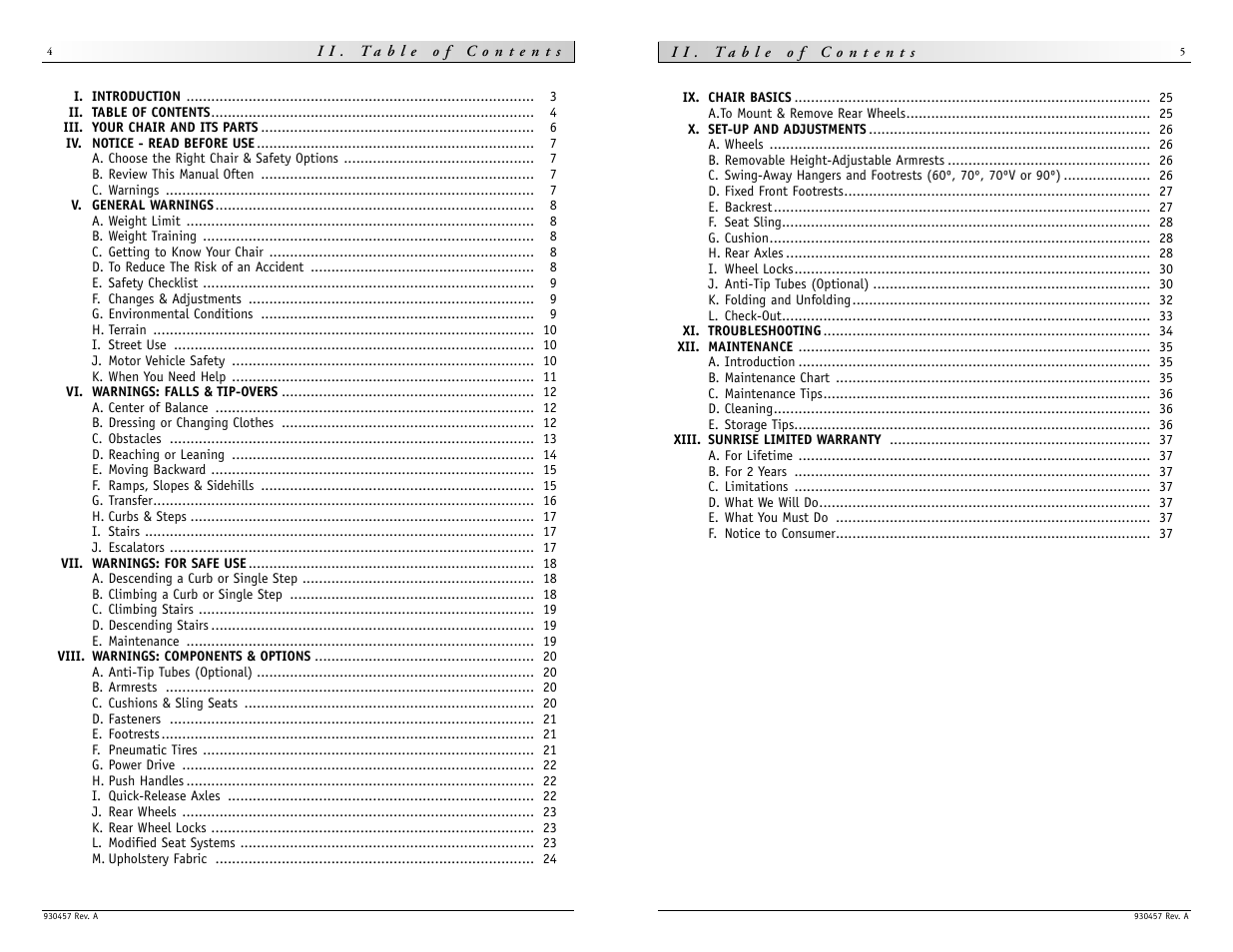 Sunrise Medical Quickie M6 User Manual | Page 3 / 21