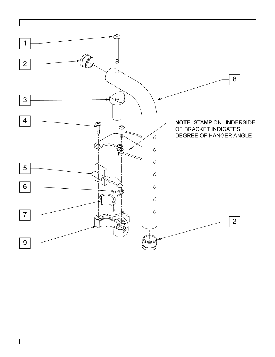 90 deg swing-away front mount hanger | Sunrise Medical One-Arm Drive Quickie 2 User Manual | Page 100 / 173