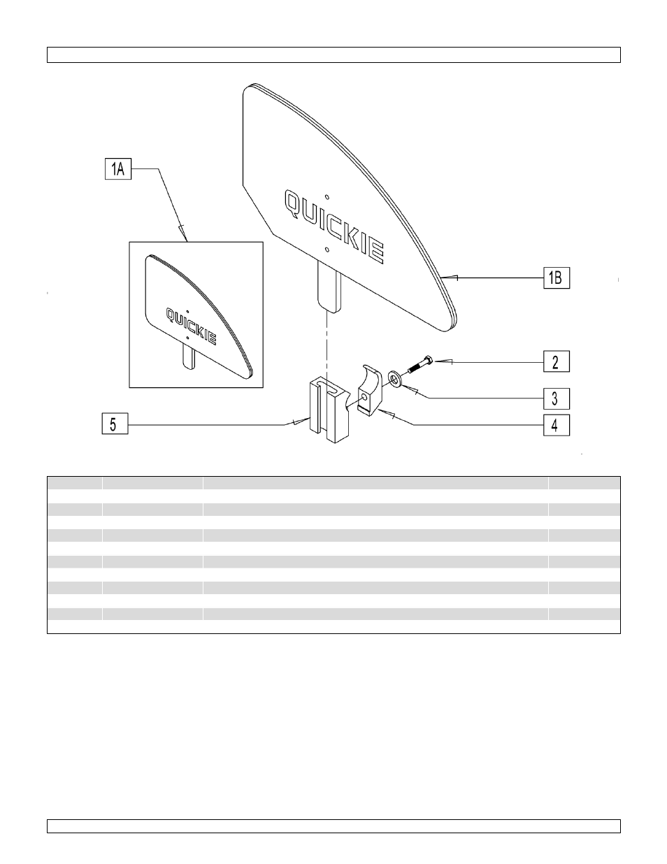 Plastic side guard | Sunrise Medical One-Arm Drive Quickie 2 User Manual | Page 170 / 173