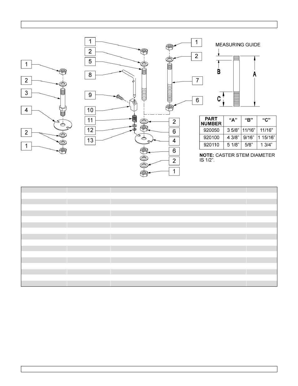 Caster stems (pin lock) | Sunrise Medical One-Arm Drive Quickie 2 User Manual | Page 33 / 173