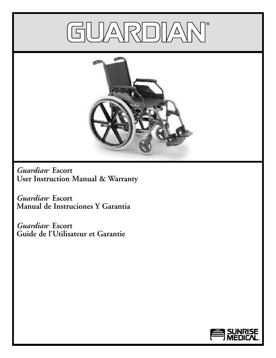 Sunrise Medical Guardian 931150 User Manual | 34 pages