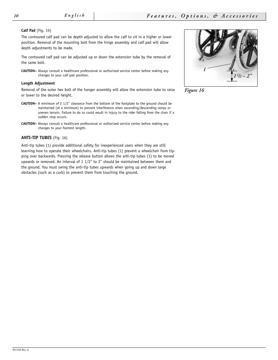 Figure 16 1 1 | Sunrise Medical Guardian 931150 User Manual | Page 10 / 34