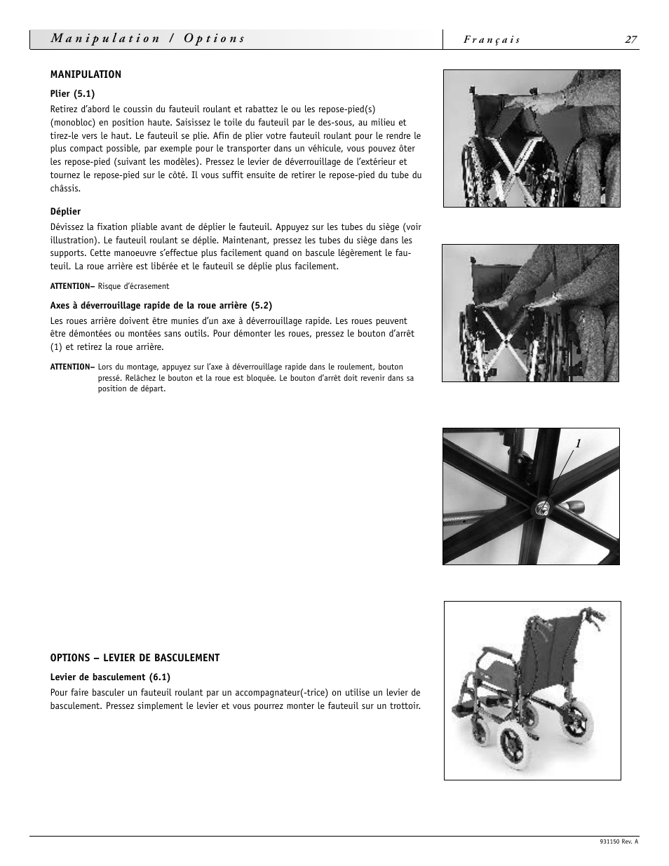 Sunrise Medical Guardian 931150 User Manual | Page 27 / 34