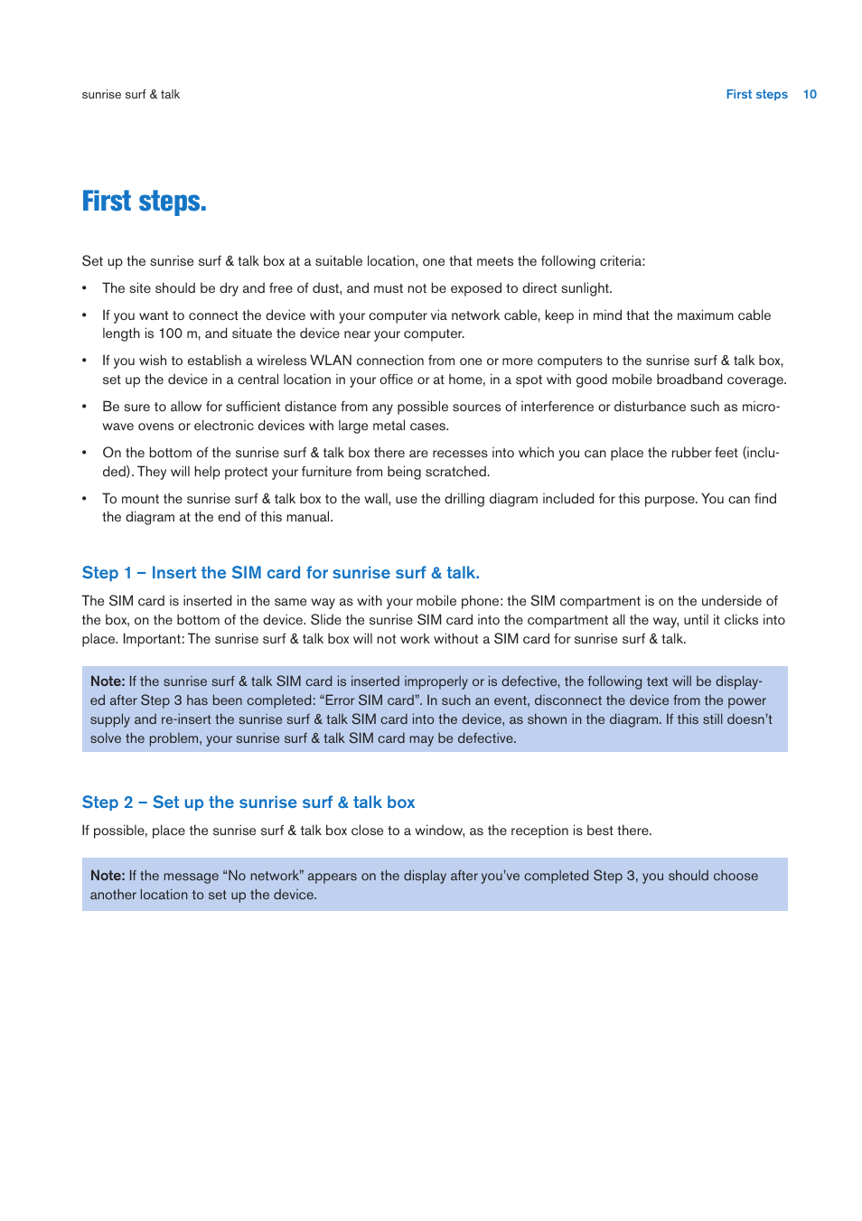 First steps | Sunrise Medical User Manual User Manual | Page 10 / 60