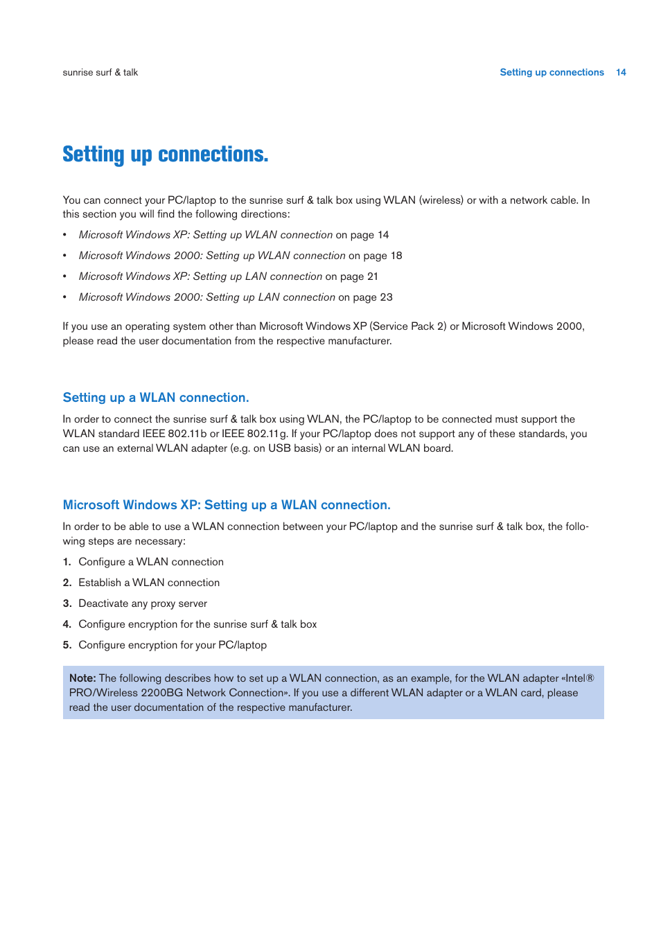 Setting up connections | Sunrise Medical User Manual User Manual | Page 14 / 60