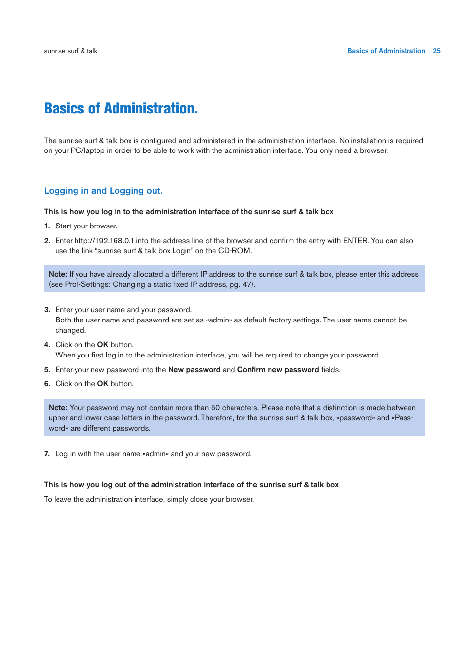 Basics of administration | Sunrise Medical User Manual User Manual | Page 25 / 60