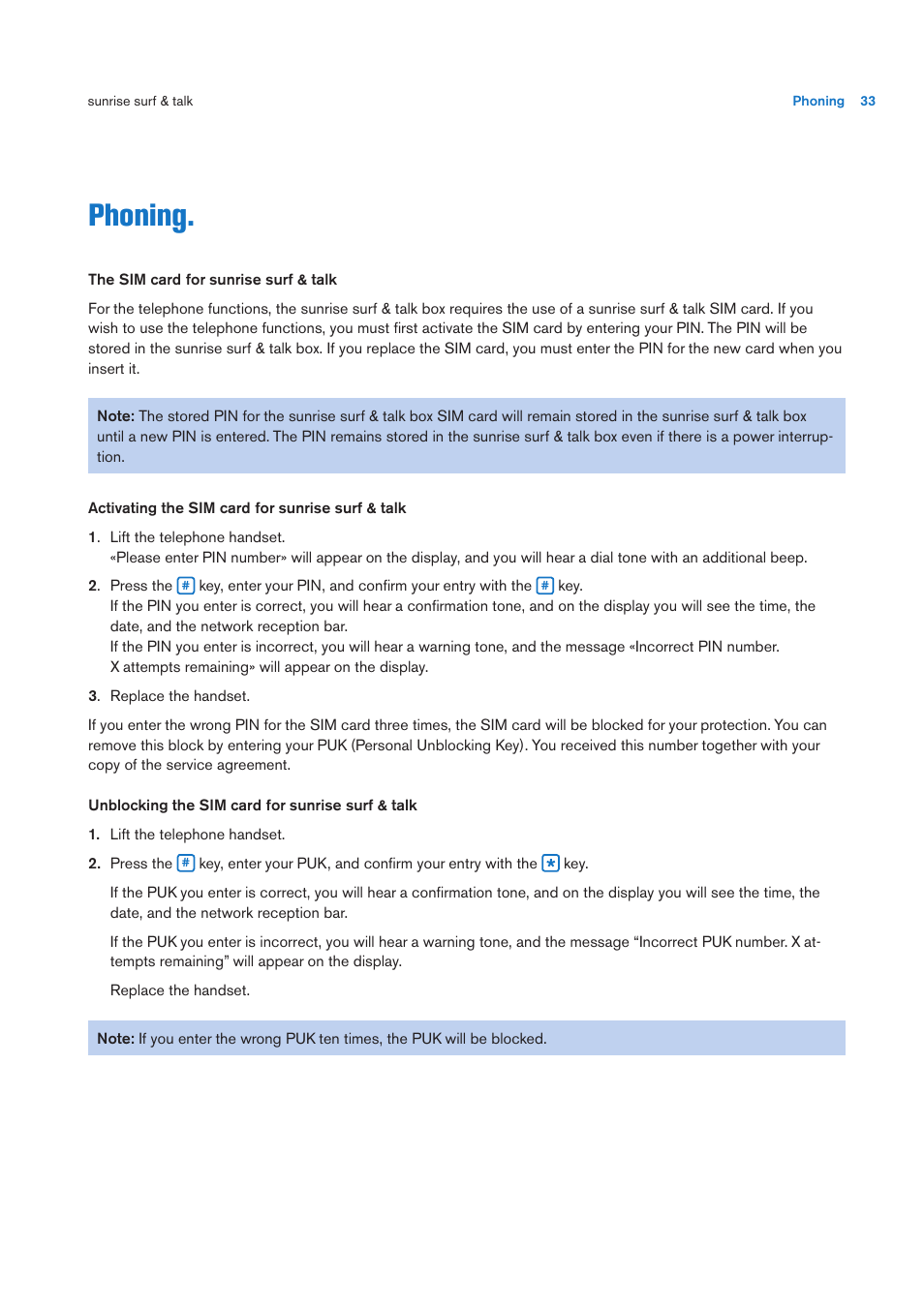 Phoning | Sunrise Medical User Manual User Manual | Page 33 / 60