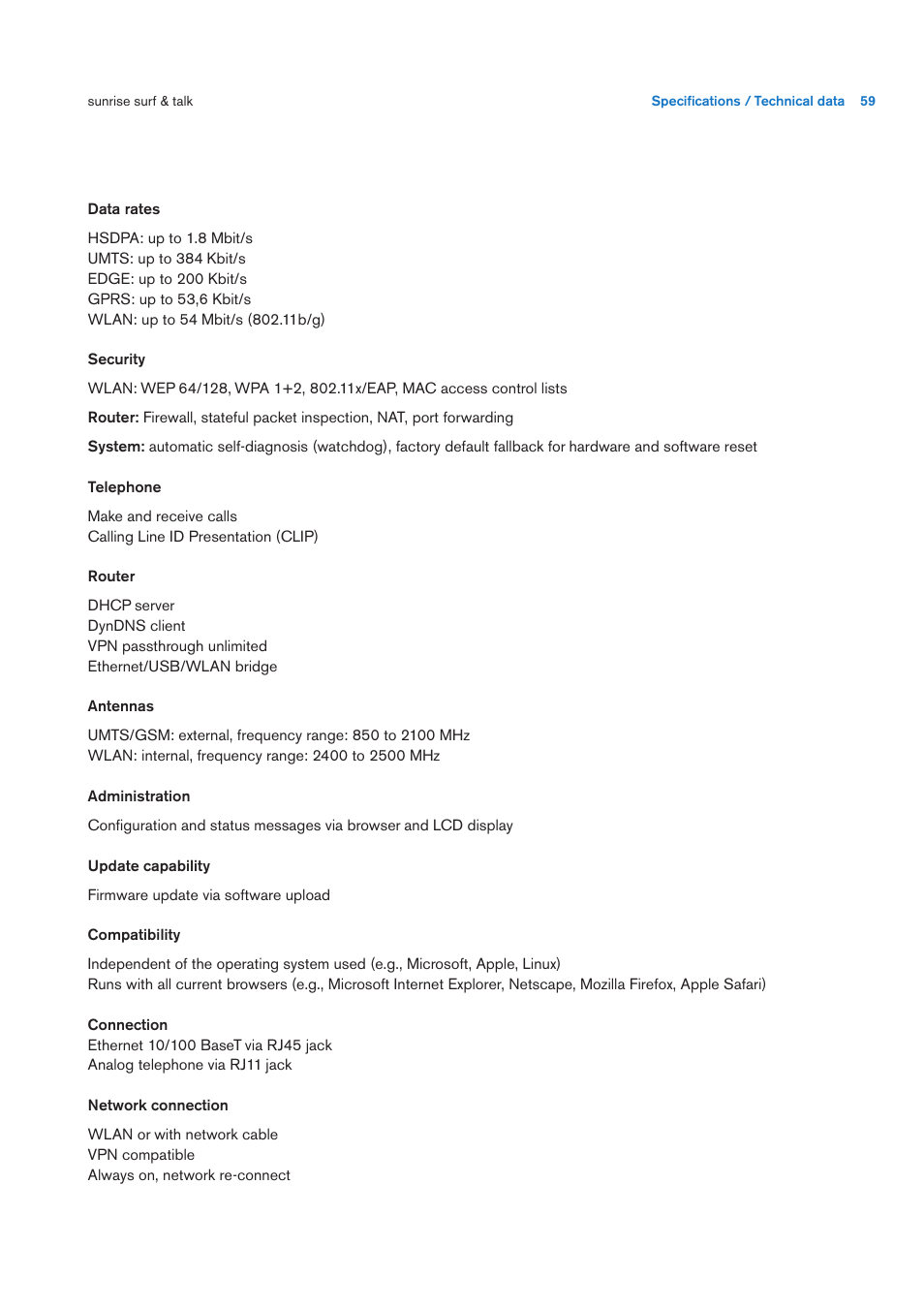 Sunrise Medical User Manual User Manual | Page 59 / 60