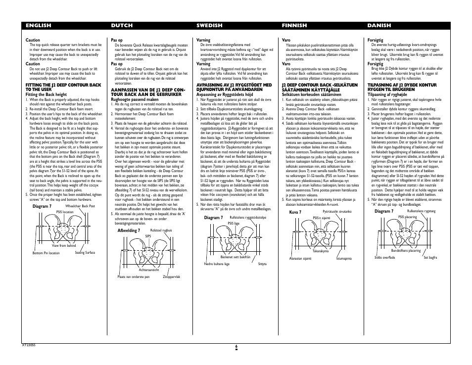 Sunrise Medical Jay J2 2300 SERIES User Manual | Page 6 / 12