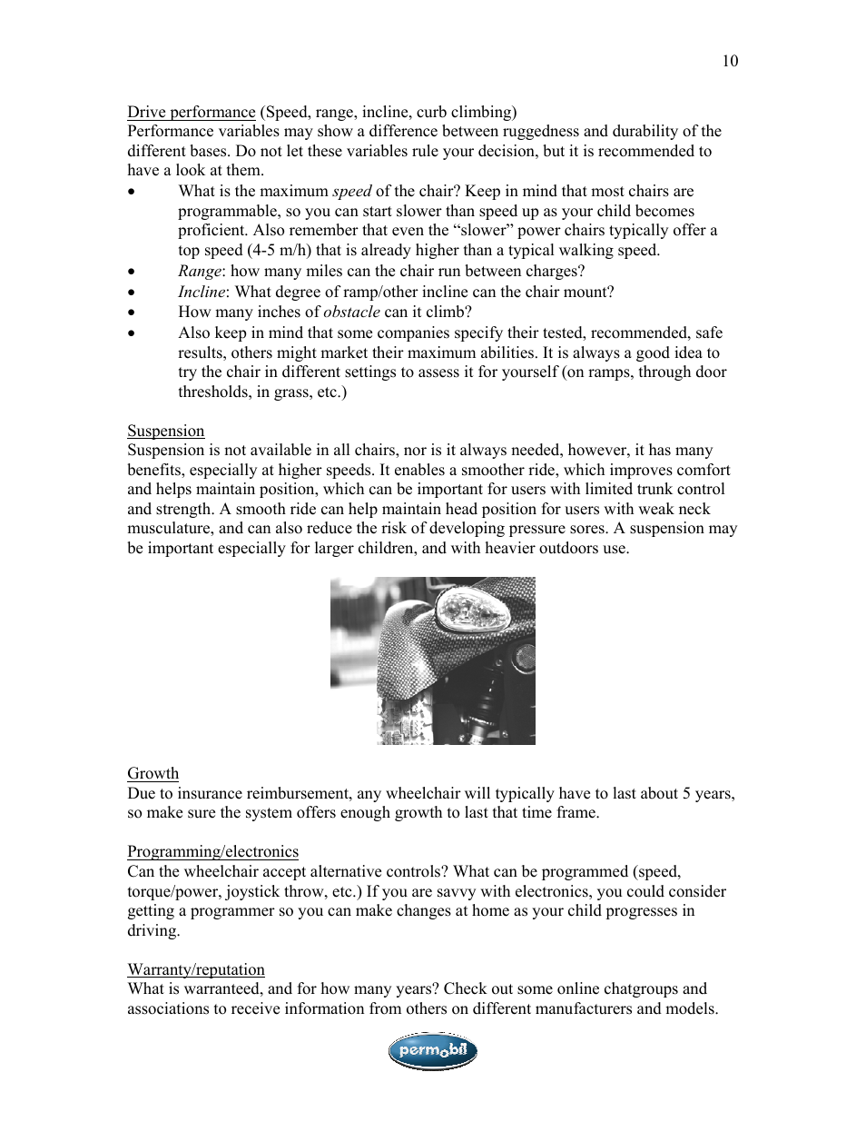 Sunrise Medical SMA User Manual | Page 10 / 27