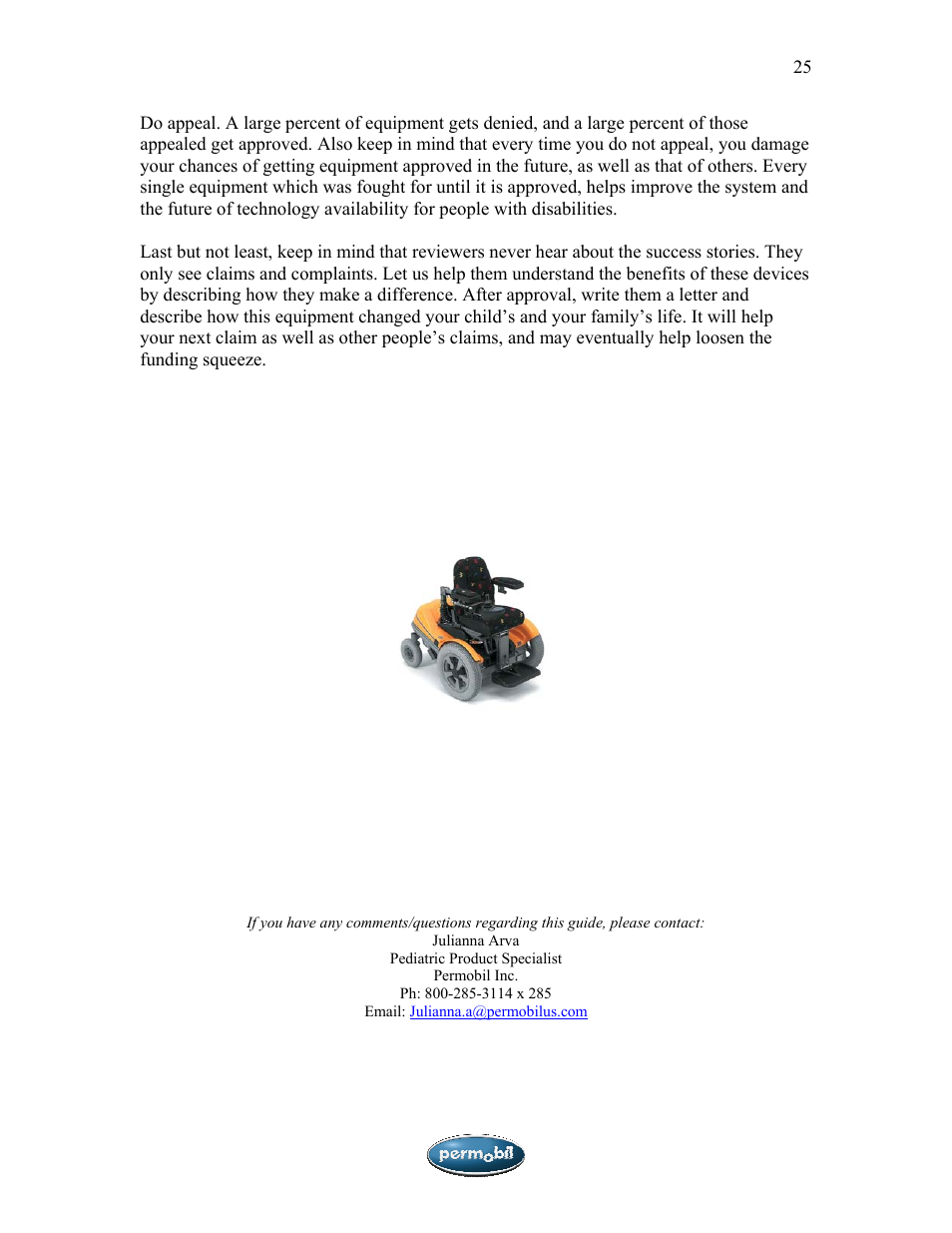 Sunrise Medical SMA User Manual | Page 25 / 27