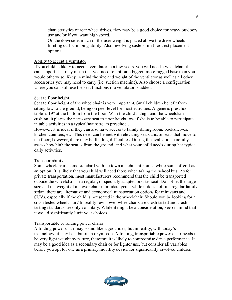 Sunrise Medical SMA User Manual | Page 9 / 27