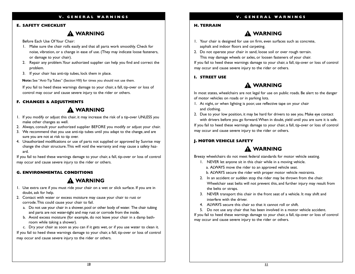 Sunrise Medical Wheelchair Breezy 150 User Manual | Page 6 / 21