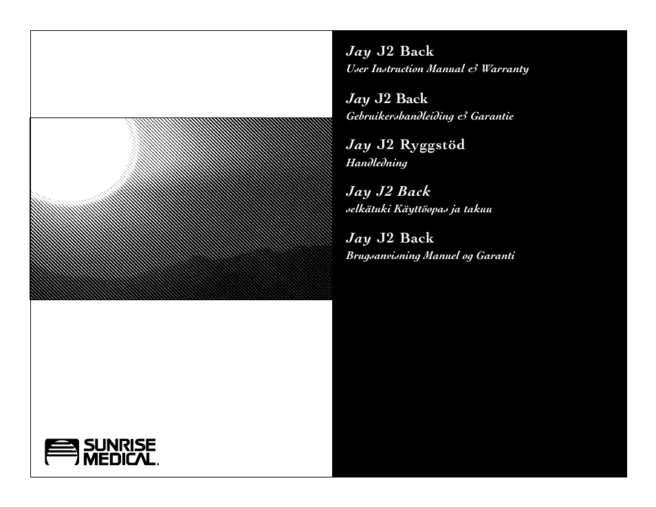 Sunrise Medical Jay J2 Back XT2505S User Manual | 8 pages