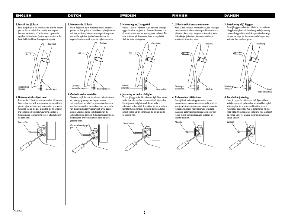 Sunrise Medical Jay J2 Back XT2505S User Manual | Page 4 / 8