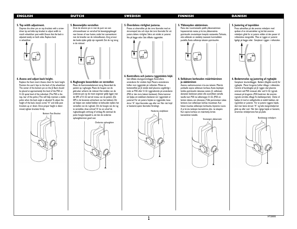 Sunrise Medical Jay J2 Back XT2505S User Manual | Page 5 / 8