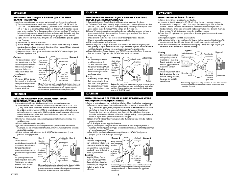 Sunrise Medical Jay J2 Back XT2505S User Manual | Page 6 / 8