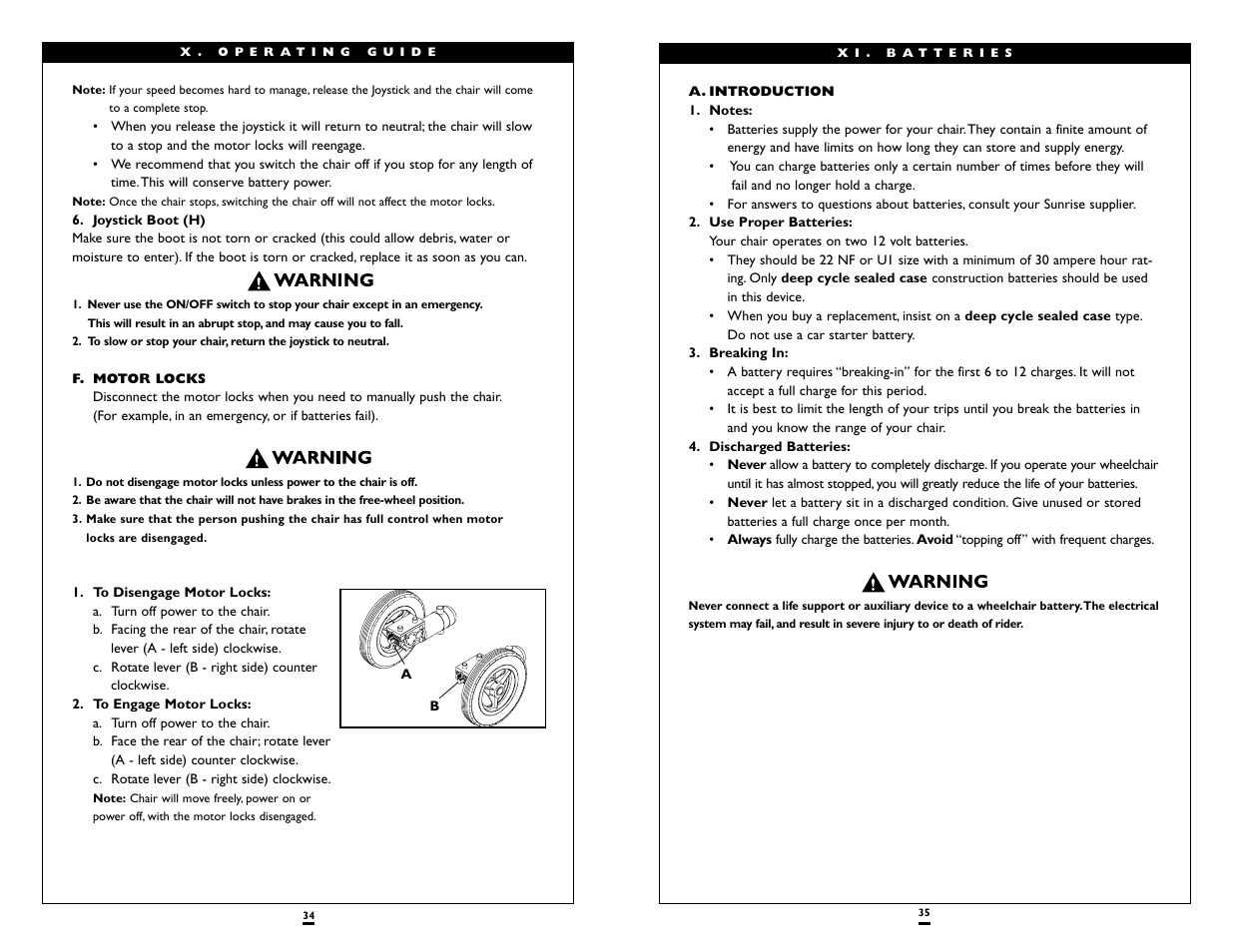 Sunrise Medical QUICKIE V-521 User Manual | Page 18 / 24