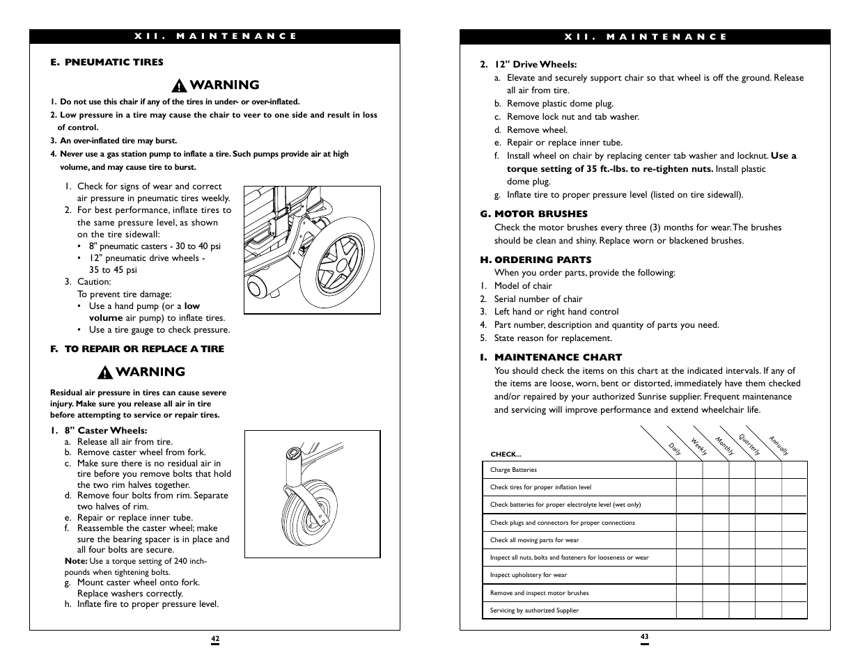 Sunrise Medical QUICKIE V-521 User Manual | Page 22 / 24