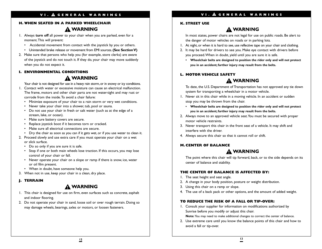 Sunrise Medical QUICKIE V-521 User Manual | Page 7 / 24