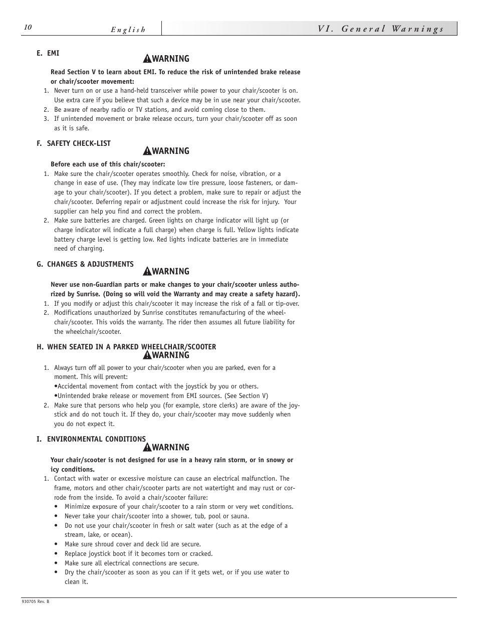 Sunrise Medical Ruby User Manual | Page 10 / 100