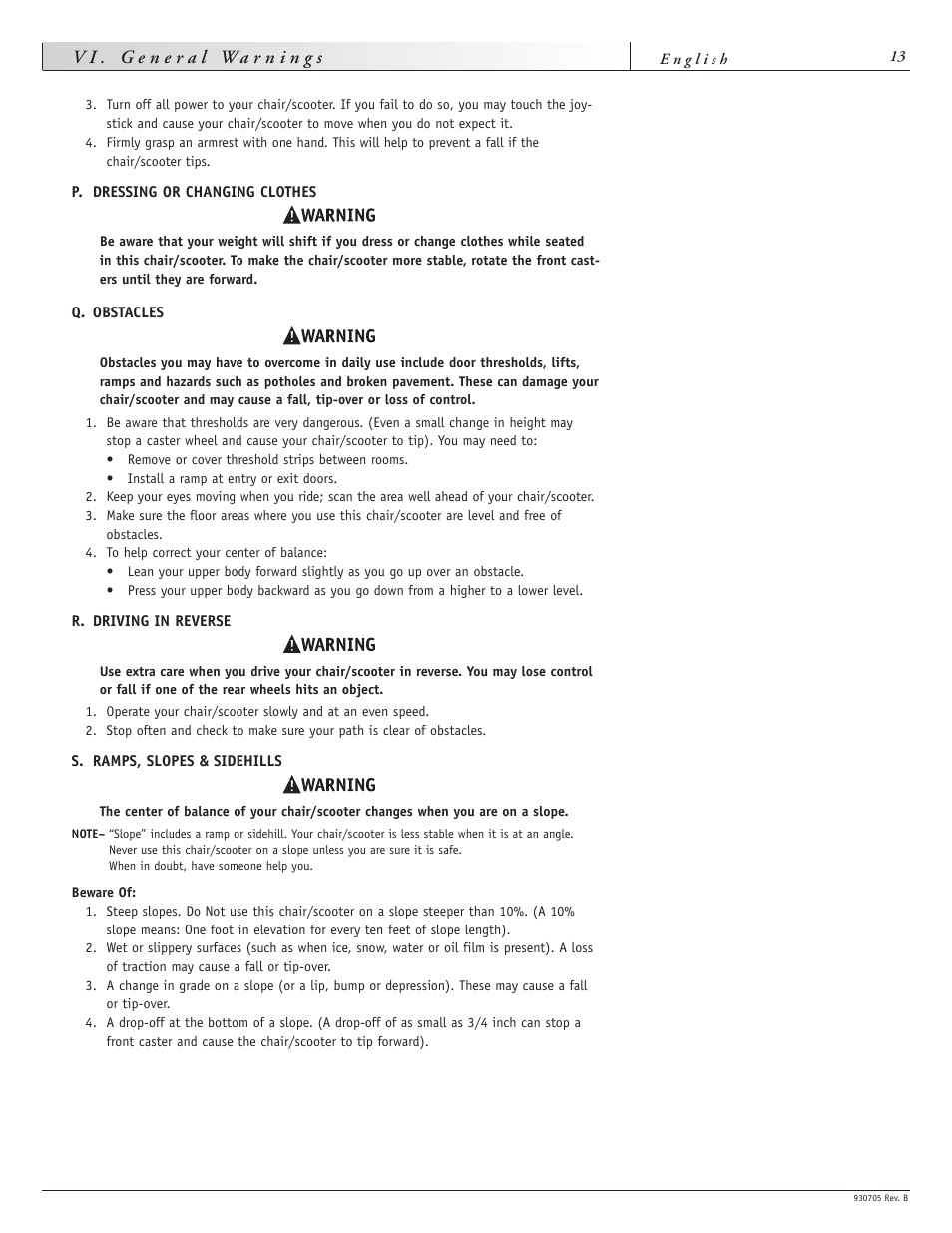 Sunrise Medical Ruby User Manual | Page 13 / 100