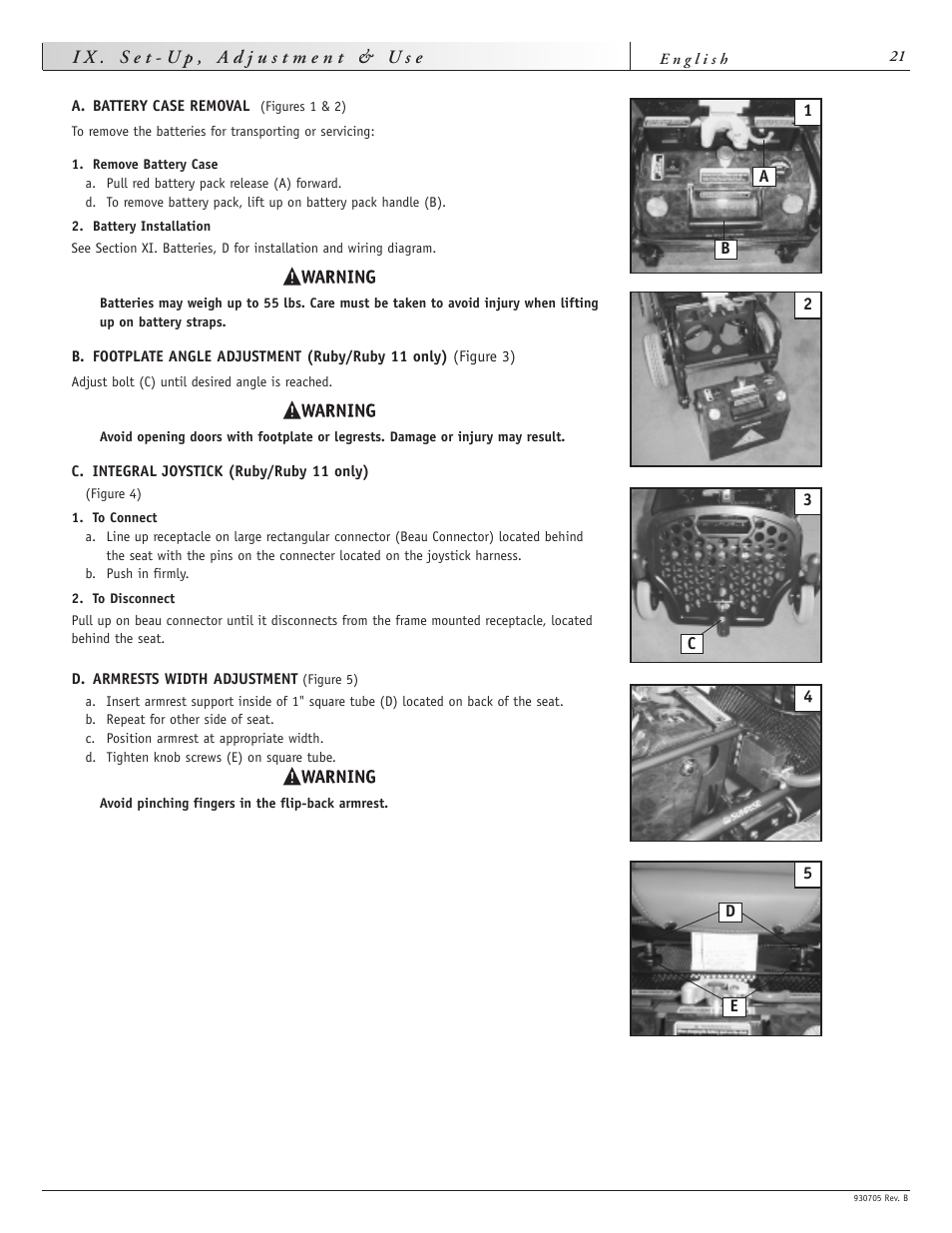 Sunrise Medical Ruby User Manual | Page 21 / 100