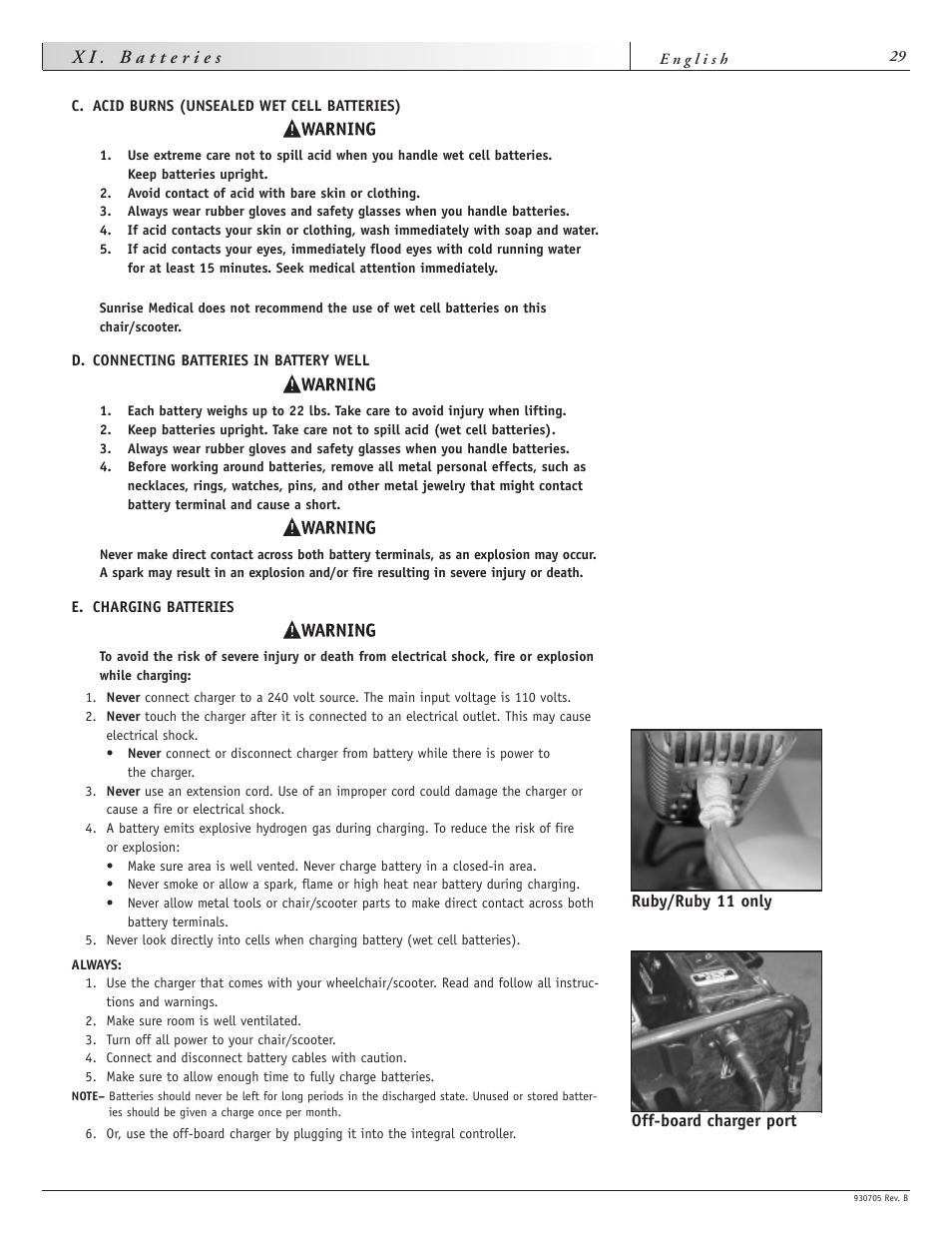 Sunrise Medical Ruby User Manual | Page 29 / 100