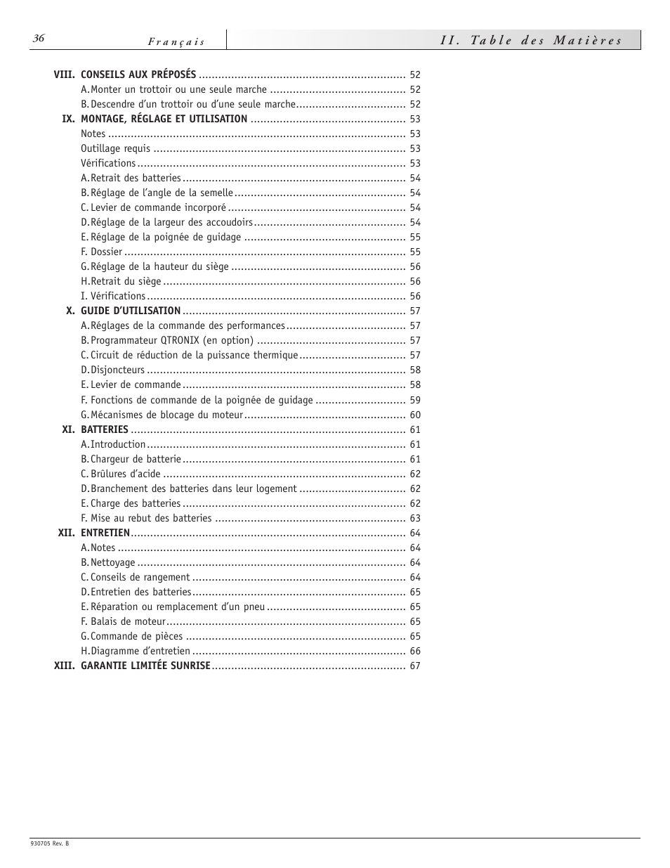 Sunrise Medical Ruby User Manual | Page 36 / 100