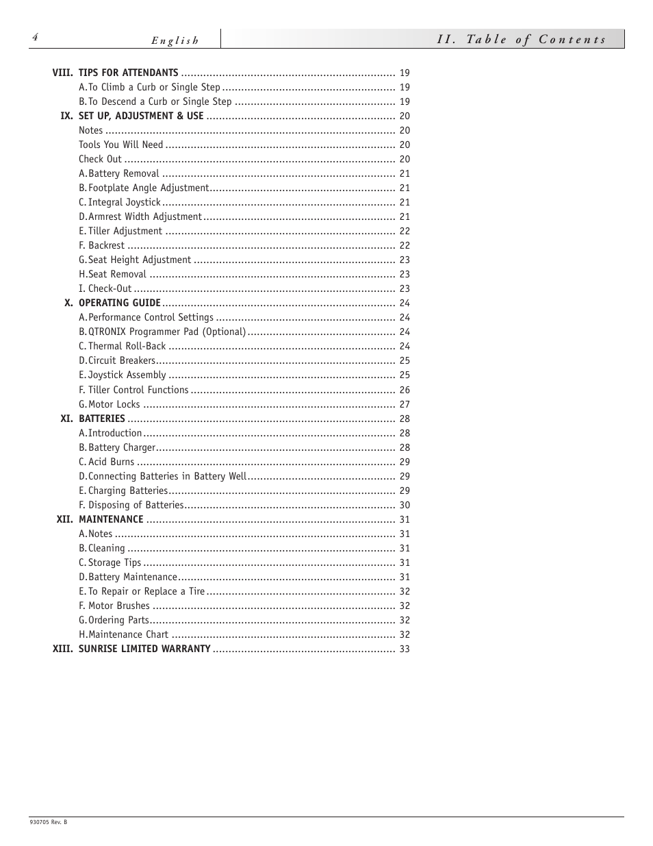Sunrise Medical Ruby User Manual | Page 4 / 100