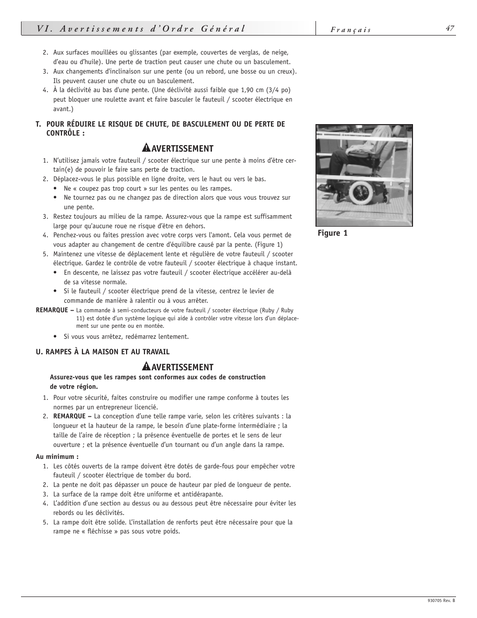 Avertissement | Sunrise Medical Ruby User Manual | Page 47 / 100